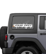 Custom Text with Paint Drips Side Window Vinyl Decal Sticker for Jeep Wrangler_2