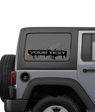 Autocollant en vinyle pour fenêtre latérale avec lettrage style peinture éclaboussée 2 pour Jeep Wrangler Rubicon Sahara 3