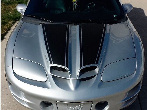  Dual Stripes Hood Roof Spoiler Vinyl Decal Kit for Pontiac Firebird Trans Am 1998-2002