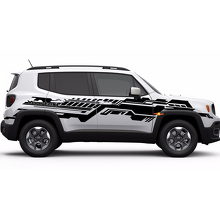 Technical Grunge Graphic Style Side Stripes Vinyl Decal Sticker for Jeep Renegade 3
