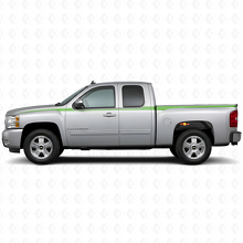 Decorated Side Stripes Vinyl Decal Kit for Chevy Silverado 2006-2013_3