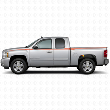 Decorated Side Stripes Vinyl Decal Kit for Chevy Silverado 2006-2013_4