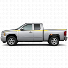 Decorated Side Stripes Vinyl Decal Kit for Chevy Silverado 2006-2013_5