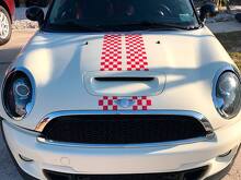 Checkered Stripes Vinyl Decals Stickers For Mini Cooper Clubman 2008-2013 2