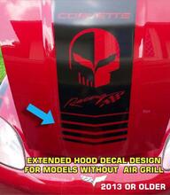 Chevy Corvette C4 C5 C6 C ZO6 ZR1 Hood Sticker Decal Stripes for Year Model 2013 & older
 2