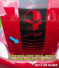 Corvette Racing Jake Skull Hood Vinyl Decal Sticker for Chevrolet Corvette C6 2005-2013_2