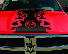 Flames Bonnet Sticker Decal Vinyl Stripes for DODGE Ram 1500, 2500HD, 3500HD Rebel New 2
