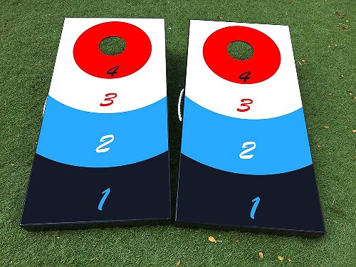 Beer Pong Cornhole Board Game Vinyl Wrap Decal Set