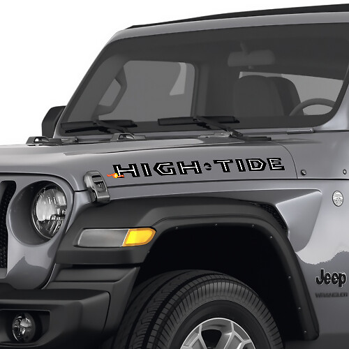 Hood Side decals stickers for Jeep Wrangler High-Tide