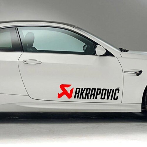 Akrapovic Lettering Side Door Vinyl Decal Sticker