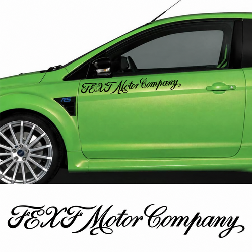 Custom Text Motor Company Side Vinyl Decal Sticker
