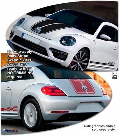 Racing Style Stripes Full Kit Vinyl Decal Sticker for Volkswagen Beetle