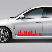 Forest Silhouette Side Door Vinyl Decal Set for Suba WRX STI and Forester_3