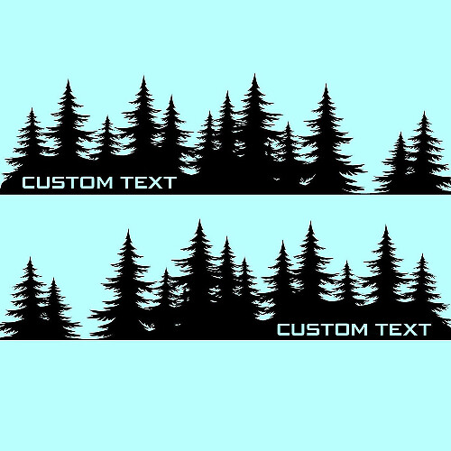 Custom Text Forest Style Side Vinyl Decal Kit for Subaru Forester