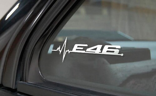 BMW E46 is in my Blood window sticker decals graphic
