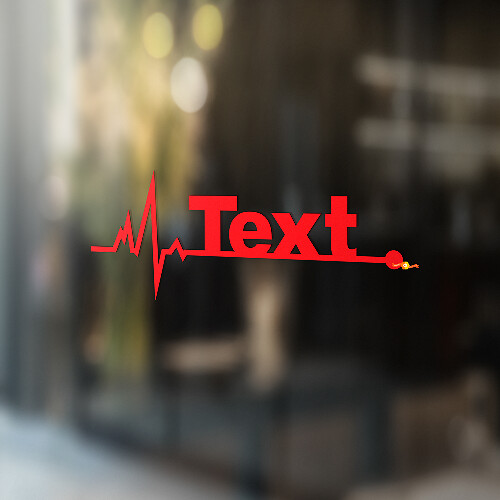 Heart Rate Style Lettering Window Vinyl Sticker Decals Graphic for Jeep Wrangler