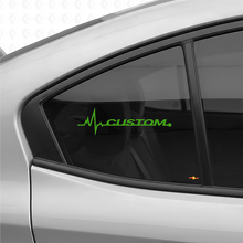  Custom Text Heartbeat Style Window Vinyl Decal Kit for Suba Cars_2