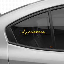  Custom Text Heartbeat Style Window Vinyl Decal Kit for Suba Cars_5