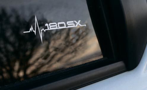 Nissan 180SX is in my Blood window sticker decals graphic