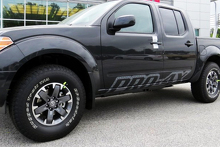 Pro-4X Tire Tracks Lines Hood Side Vinyl Decal Sticker for Nissan Frontier 2016_3