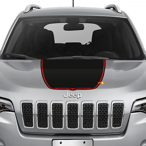Trailhawk Style Bonnet Vinyl Decal Sticker Graphic for Jeep Cherokee