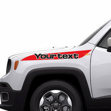 2 Color Jeep Renegade Hood Stripe Graphic Vinyl Decal Sticker Side 2