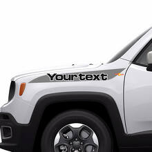 2 Color Jeep Renegade Hood Stripe Graphic Vinyl Decal Sticker Side 3