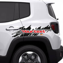 Distressed Tyre Splash Rear Side Graphic Vinyl Decal Sticker for Jeep Renegade 3