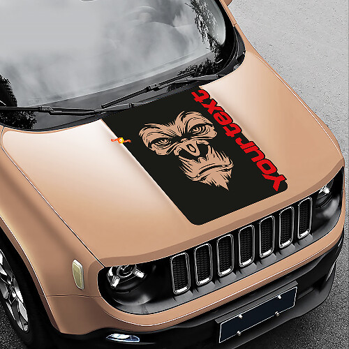 Yeti Bigfoot Sasquatch Logo Graphic Bonnet Vinyl Sticker Decal for Jeep Renegade