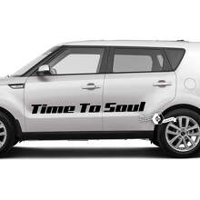 Pair Lettering Time To Soul Emblem Logo Decal Sticker Vinyl  For Kia Soul
 4