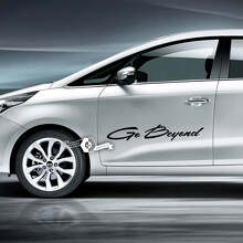 Pair Doors Lettering Go Beyond Emblem Logo Vinyl Decal Sticker
 2