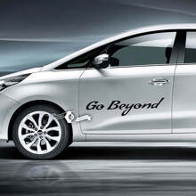 Pair Doors Lettering Go Beyond Emblem Logo Vinyl Decal Sticker
 3