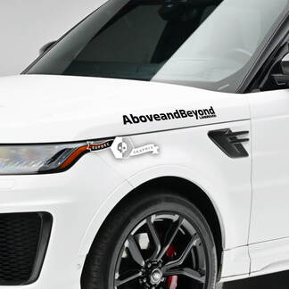 Pair Lettering Decal Sticker Emblem Logo Vinyl Above And Beyond For Land Rover Range Rover

