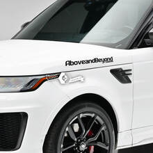 Pair Lettering Decal Sticker Emblem Logo Vinyl Above And Beyond For Land Rover Range Rover
 4