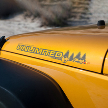 Forest Off Road Style Unlimited Vinyl Bonnet Stickers Decals for Jeep Wrangler 2