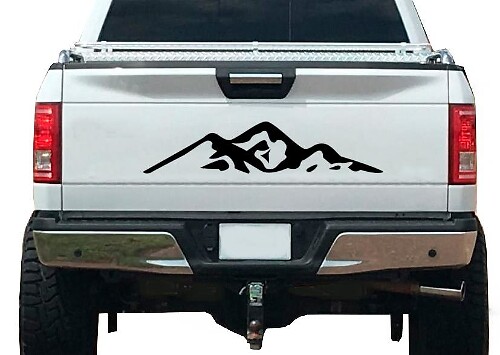 Mountain Nature Forest Graphic Sticker Decal Vinyl 2 Fits Tailgate Trailer RV Camper