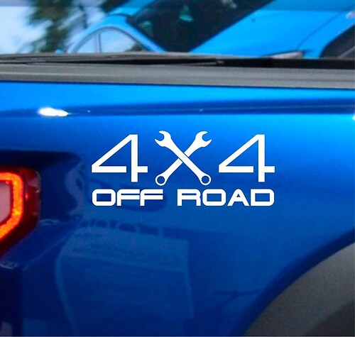4X4 Off Road Wrenches Style Side Vinyl Decal Sticker