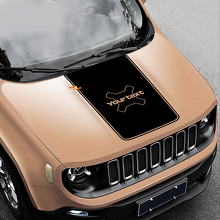 Custom Lettering Bonnet Vinyl Decal Sticker for Jeep Renegade 3