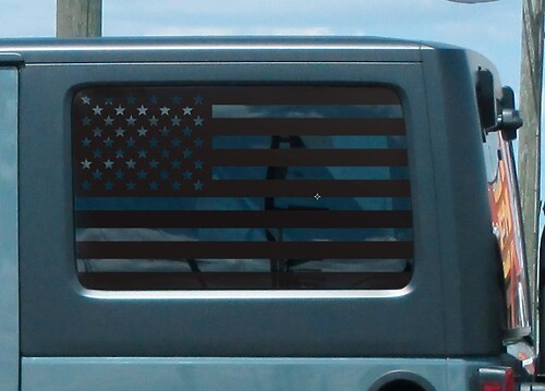 US Flag Rear Side Window Vinyl Decal Sticker for Jeep Wrangler