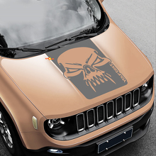 Skull Grunge Graphic Bonnet Vinyl Decal Sticker Side for Jeep Renegade 2