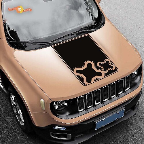 Jeep Renegade Hood Logo Graphic Vinyl Decal Sticker Side Camo