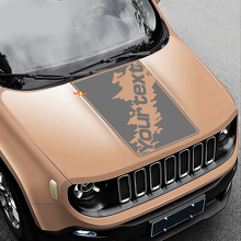 Splash Splatter Grafik Buchstaben Motorhauben Vinyl Aufkleber Sticker für Jeep Renegade 2