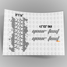 Tire Trace Graphic Lettering Bonnet Vinyl Decal Sticker Kit for Jeep Wrangler TJ LJ JK 2