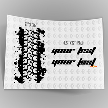 Tire Trace Graphic Lettering Bonnet Vinyl Decal Sticker Kit for Jeep Wrangler TJ LJ JK 3