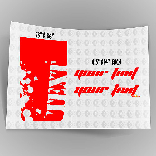 Splashes with Custom Lettering Hood Vinyl Decal for Jeep Wrangler _1