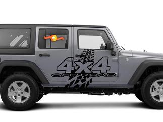 4X4 OFF-ROAD Mud Tires Decal Sticker fit Nissan Titan Frontier Toyota Tacoma FJ Jeep