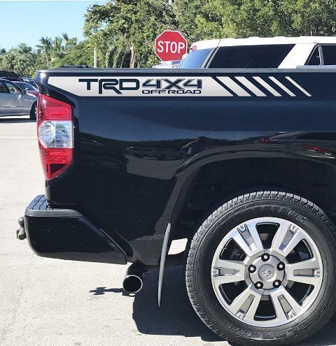 TRD 4x4 Off Road Stripes Bedside Vinyl Decal Sticker for Toyota Tundra