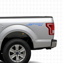 Sport 4x4 Outlined Lettering Bedside Vinyl Decal Sticker for Ford F-150 2015-2016_2