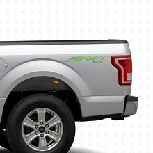 Sport 4x4 Outlined Lettering Bedside Vinyl Decal Sticker for Ford F-150 2015-2016_3
