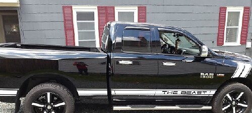 2x Racing Stripe Vinyl Decal Stickers 2 for Dodge Ram 1500